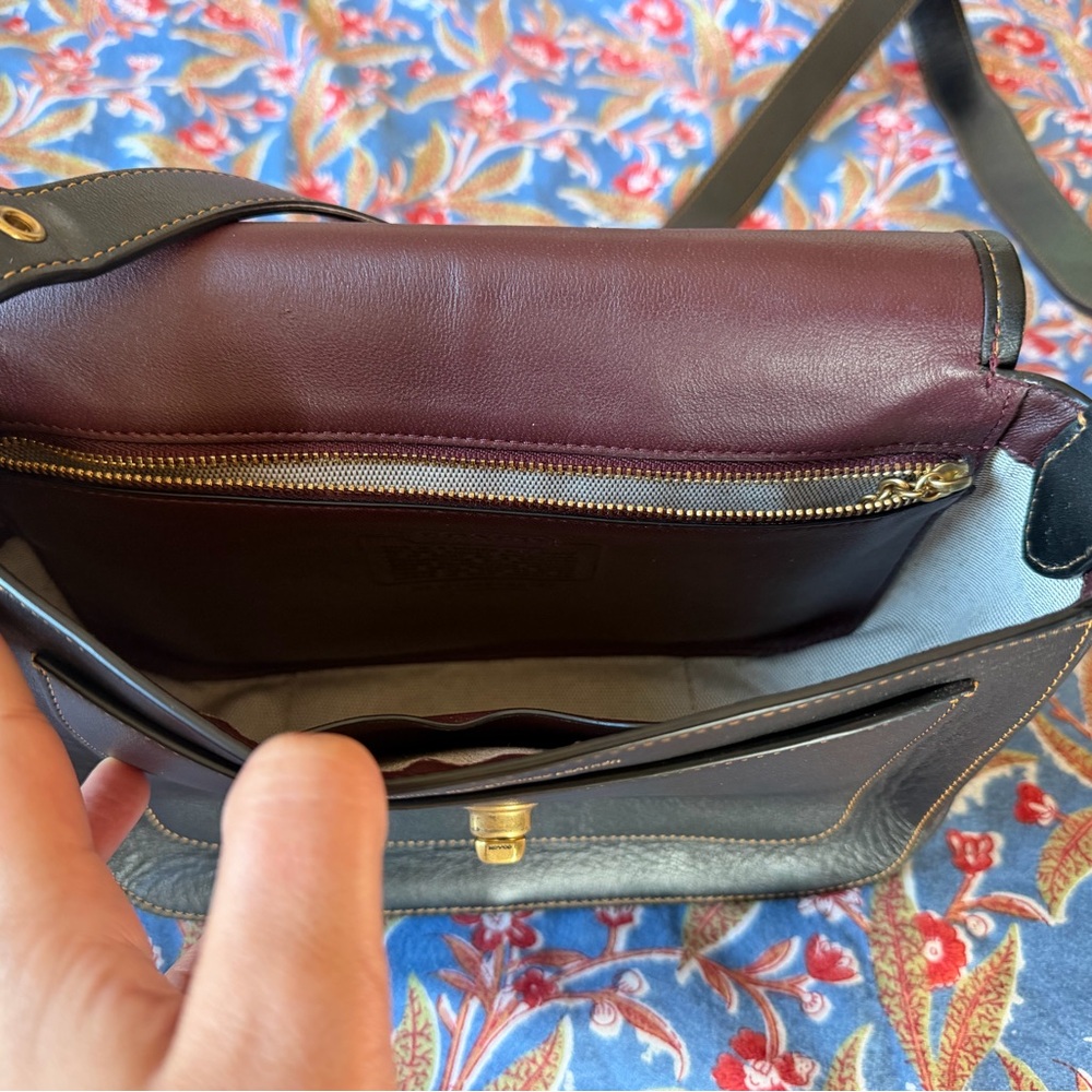 COACH Rambler Black Leather Crossbody Bag - Picture 4 of 5
